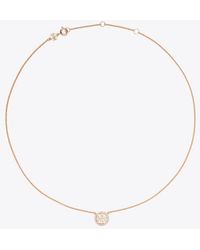 Tory Burch - Icon Pavé Pendant Necklace - Lyst