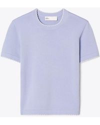 Tory Burch - Wool Scalloped Top - Lyst