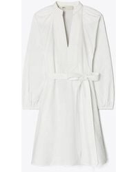 Tory Burch - Balloon Sleeve Cotton Tunic Dress - Lyst