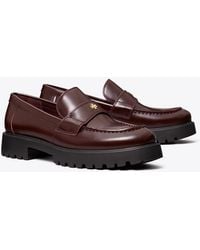 Tory Burch - Leather Lug Sole Loafers - Lyst