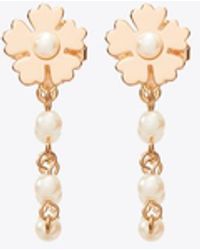 Tory Burch - Forget Me Not Chain Pearl Earrings - Lyst