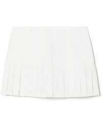 Tory Sport Pleated-hem Tennis Skirt - White