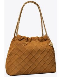 Tory Burch - Fleming Soft Suede Hobo Bag, One Size - Lyst
