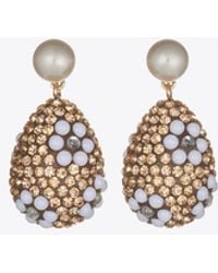 Tory Burch - Curiosity Crystal Pearl Drop Earrings - Lyst