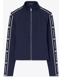 Tory Burch - Nylon Logo Trim Zip Top - Lyst