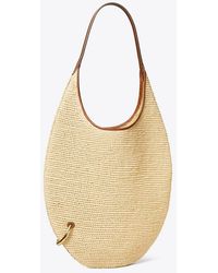 Tory Burch - Pierced Soft Raffia Bag - Lyst