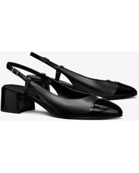 Tory Burch - Cap-Toe Slingback 45Mm (Perfect/Perfect) Shoes - Lyst