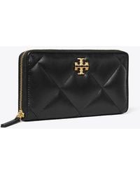 Tory Burch - Kira Diamond Quilt Zip Continental Wallet, One Size - Lyst
