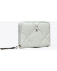 Tory Burch - Small Kira Diamond Quilt Zip-Around Wallet, One Size - Lyst