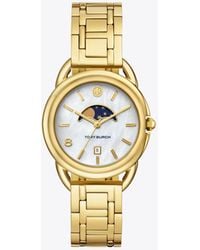 Tory Burch - Miller Moon Watch, Gold-tone Stainless Steel - Lyst