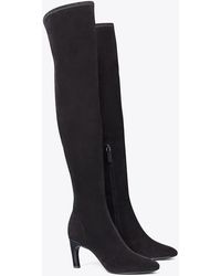 Tory Burch - Over-The-Knee Heeled Suede Boot - Lyst