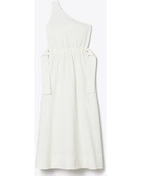 Tory Burch - One-Shoulder Belted Cotton Dress - Lyst