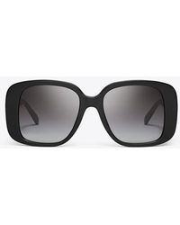 Tory Burch - Pierced Oversized Square Sunglasses, One Size - Lyst