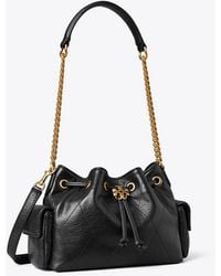 Tory Burch - Mini Charlie Quilted Drawstring Shoulder Bag - Lyst