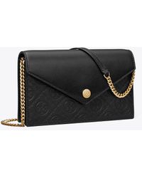 Tory Burch - T Monogram Leather Envelope Chain Wallet, One Size - Lyst