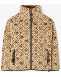Tory Burch - T Monogram Fleece Jacket - Lyst