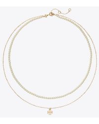 Tory Burch - Moondance Layered Pearl Necklace, One Size - Lyst