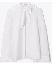 Tory Burch - Tunika Aus Baumwolle Mit Schleife - Lyst