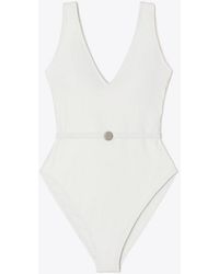 Tory Burch - Belted Swimsuit - Lyst