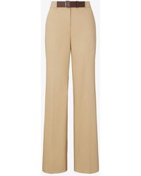 Tory Burch - Belted Cotton Pant - Lyst