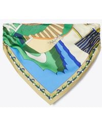 Tory Burch - Printed Silk Scarf Top - Lyst