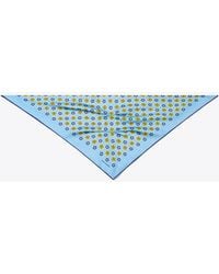 Tory Burch - Floral Logo Triangle Scarf - Lyst