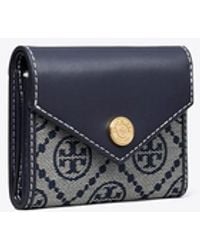 Tory Burch - Damen Kleine Geldbörse Im Kuvert-Stil Mit T-Monogramm - Lyst