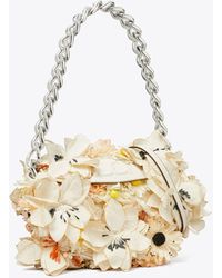 Tory Burch - Mini Fleming Soft Floral Embellished Crescent Bag - Lyst