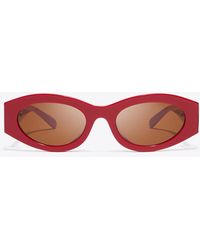 Tory Burch - Pierced Oval Sunglasses, One Size - Lyst