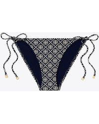 Tory Burch - T Monogram String Bikini Bottom - Lyst