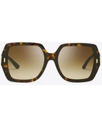 Tory Burch - Damen Eckige Miller Oversize-Sonnenbrille - Lyst