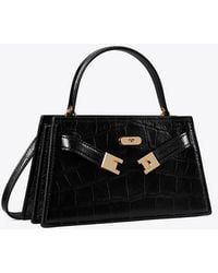 Tory Burch - Mini Lee Radziwill Embossed Top-Handle Bag, One Size - Lyst