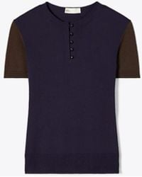 Tory Burch - Wool Henley - Lyst