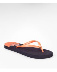 Tory Burch Stacked Logo Flip Flop - Blue