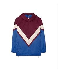 Tory Sport - Laufjacke Aus Funktionssatin Mit Chevron-Streifen - Lyst