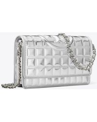 Tory Burch - Fleming Metallic Quilt Crossbody, One Size - Lyst