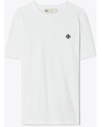 Tory Burch - Embroidered Logo T-shirt - Lyst