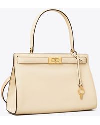 Tory Burch Large Lee Radziwill Leather Bag in Natural | Lyst