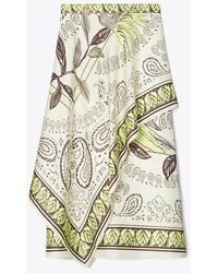 Tory Burch - Silk Scarf Wrap Skirt - Lyst