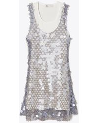 Tory Burch - Sequin Mesh Dress - Lyst