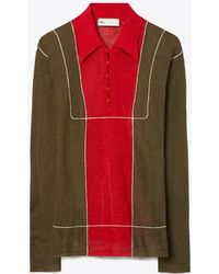 Tory Burch - Colorblock Wool Sweater - Lyst