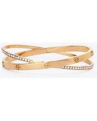 Tory Burch - Icon Pavé Double Bracelet - Lyst