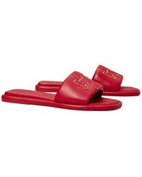 Tory Burch Double T Sport Slide - Red