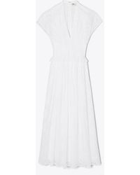 Tory Burch - Eyelet Cotton Dress - Lyst