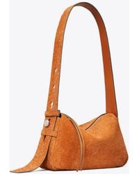 Tory Burch - Small Romy Brushed Suede Shoulder Bag - Lyst
