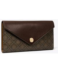 Tory Burch - T-Monogram Coated Canvas Wallet - Lyst