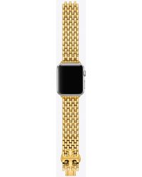 Tory Burch - Eleanor Band For Apple Watch®, Gold-tone Stainless Steel - Lyst