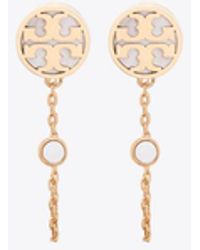 Tory Burch - Icon Mother Of Pearl Chain Earrings - Lyst
