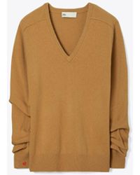 Tory Burch - Wool V-neck Sweater - Lyst