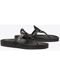 Tory Burch - Miller Cloud Leather Thong Sandals - Lyst